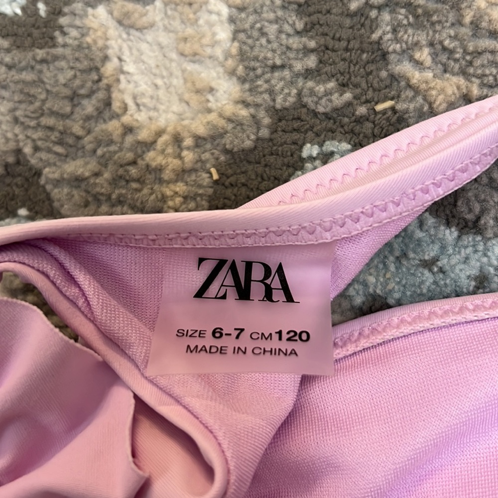 Zara Girls Purple Two Piece Swimsuit 6-7 - Picture 4 of 5